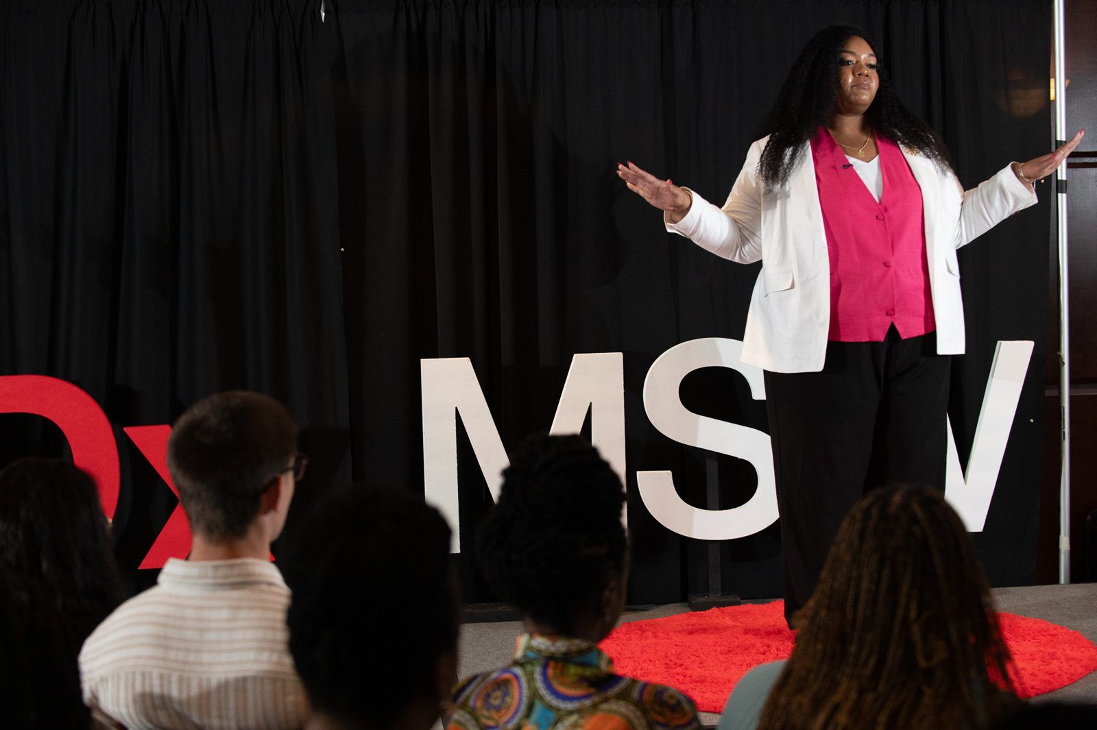 Tabitha Lewis on the TEDx stage